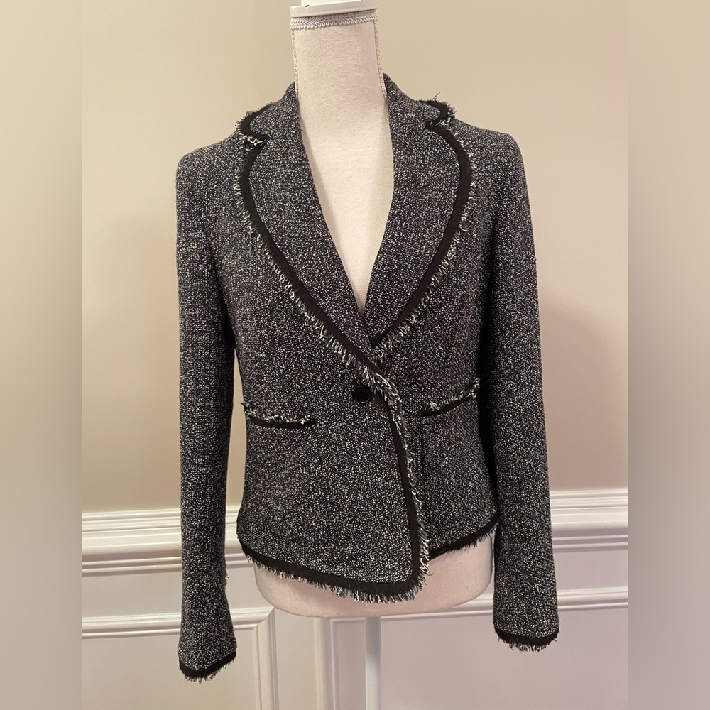 Anne Klein Boucle’ Fabric Peplum Jacket, Size 2